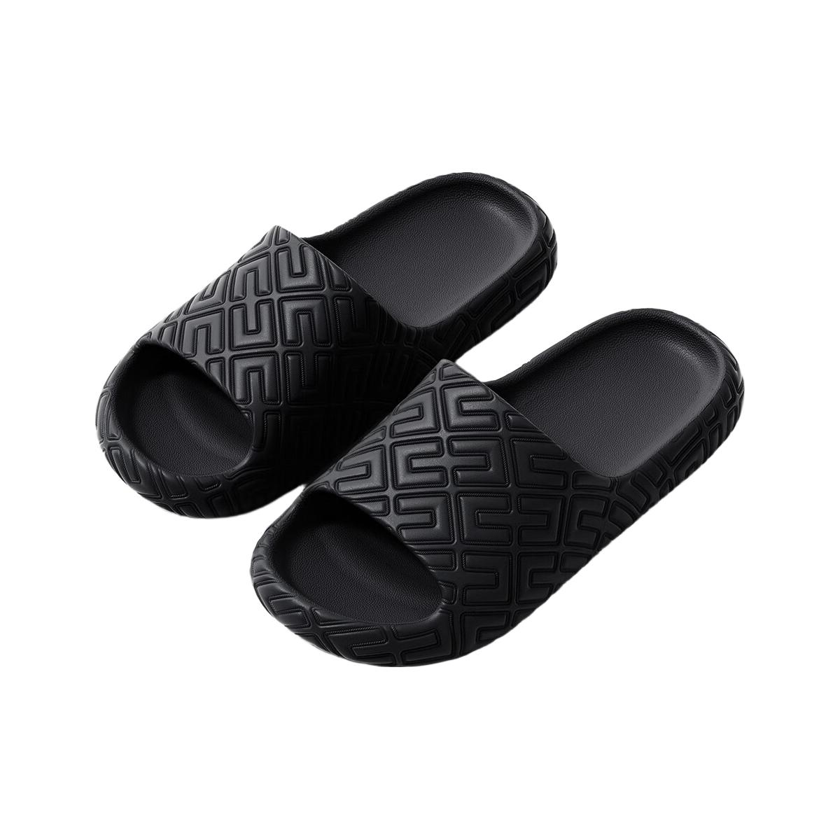 Chokichoki拖鞋家居女鞋可外穿拖鞋EVA男凉拖鞋女防滑设计踩屎感简约小香风 黑色 44-45 (280mm)