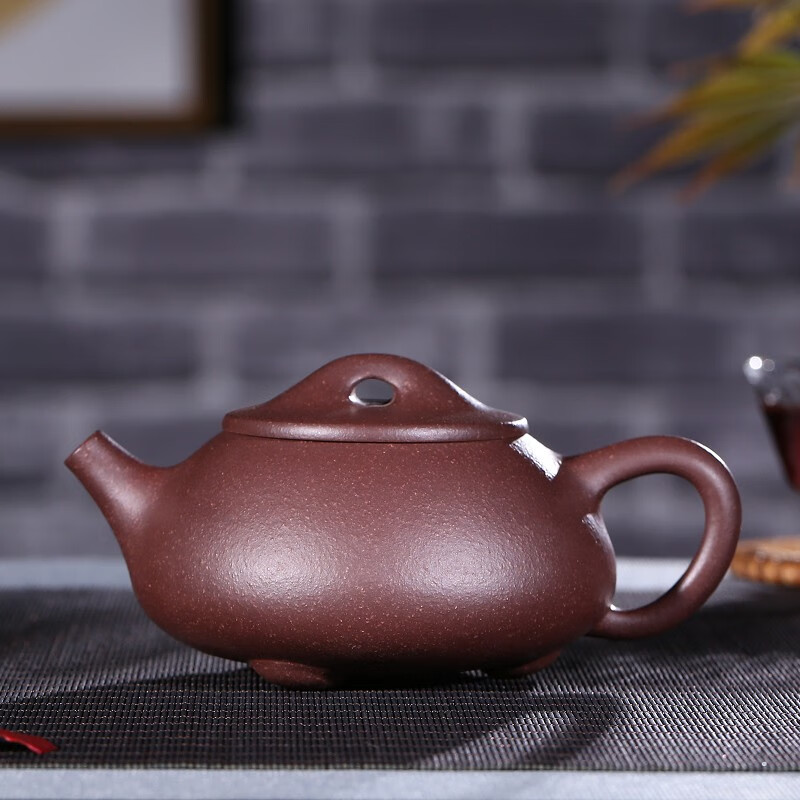 吟香茗宜兴紫砂壶名家王德明纯全手工壶茶具家用泡茶壶原矿老紫泥石瓢壶