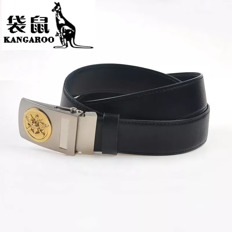 袋鼠（KANGAROO）老式劳保滚轴腰带户外休闲腰带简约款平滑扣腰带纪念腰带 115cm