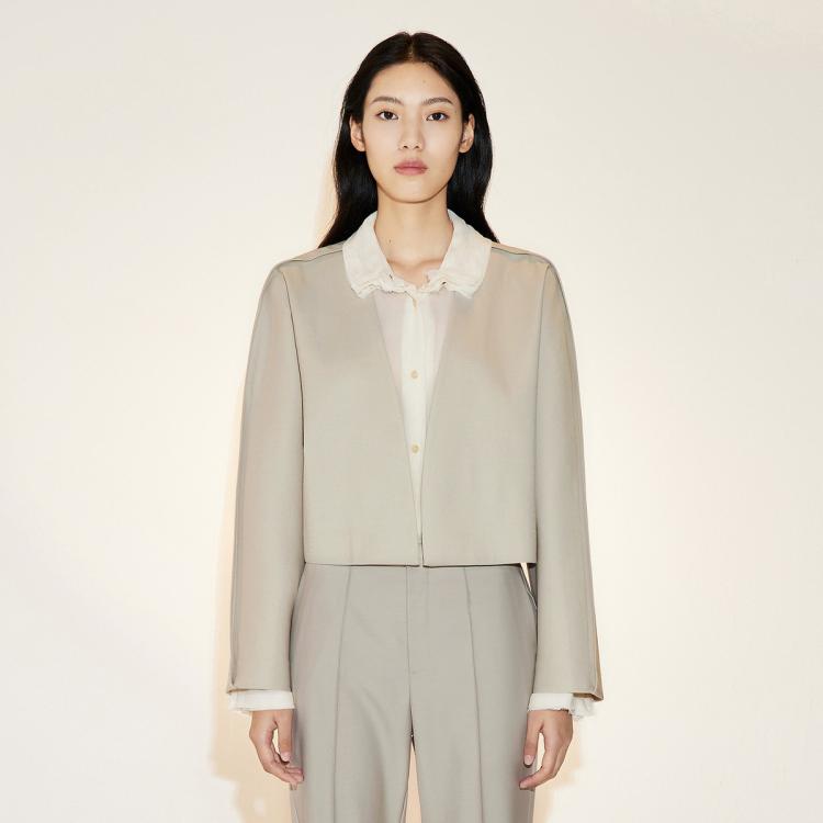 LESS 江南布衣女装丨冬款优雅通勤宽松短款夹克女外套