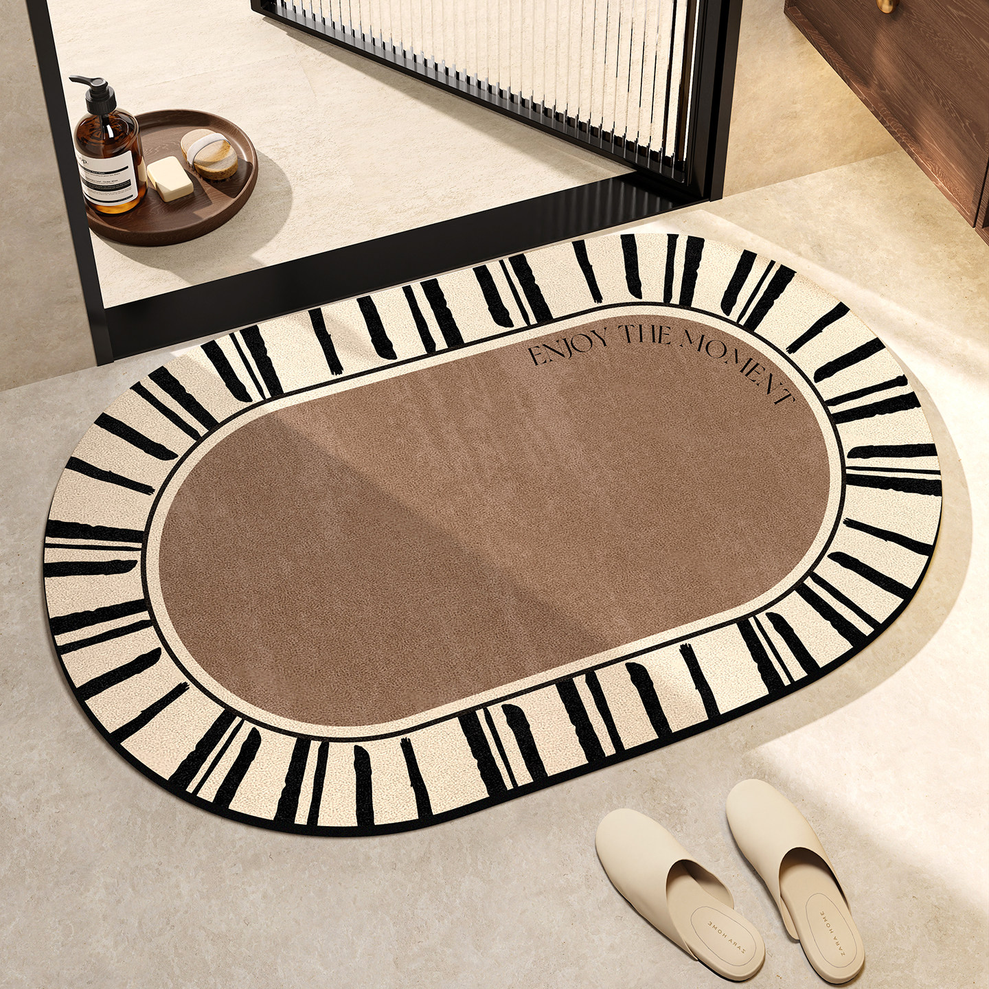 浴室地垫洗澡厕所地毯卫浴吸水地垫卫生间门口防滑垫防摔地垫