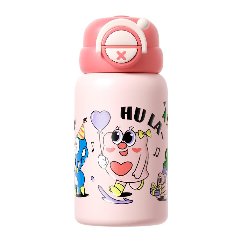 保温杯儿童吸管杯316不锈钢高颜值便携可爱大直饮女生水杯子