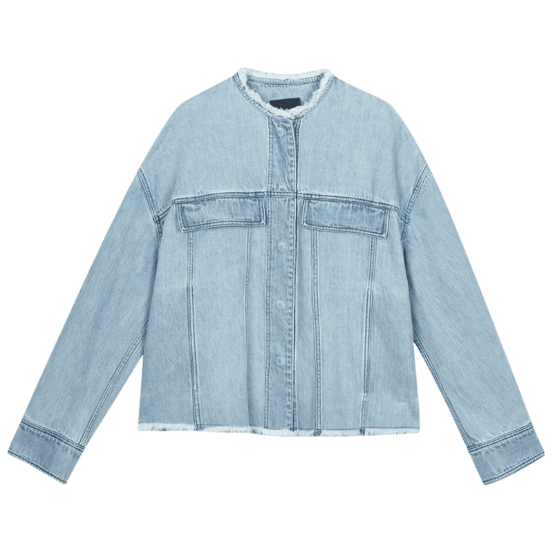 LESS 【周迅同款】秋小香风牛仔外套女