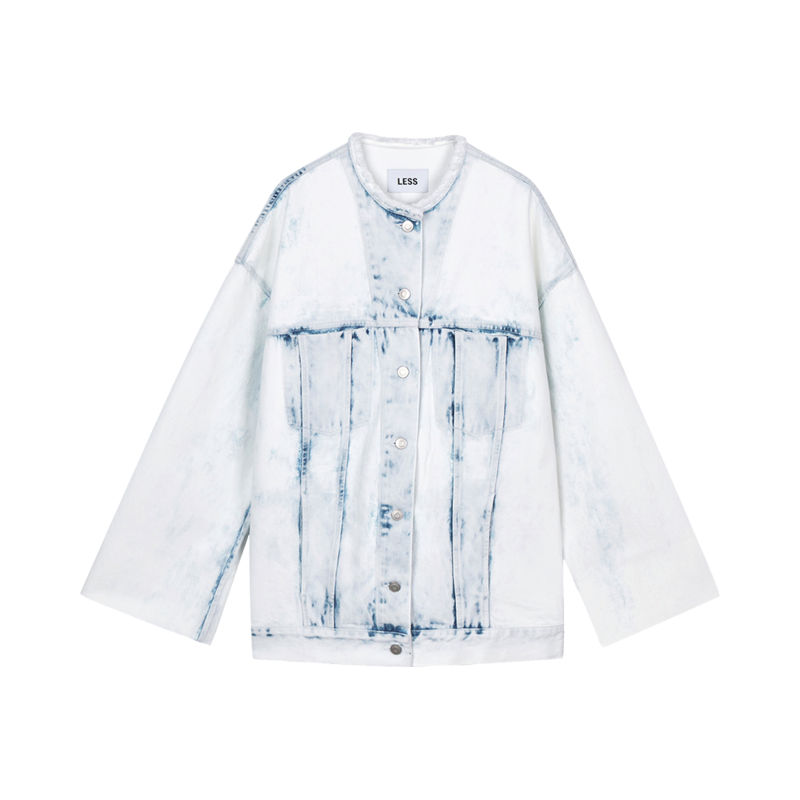 LESS 江南布衣女装丨冬休闲宽松水洗牛仔夹克女