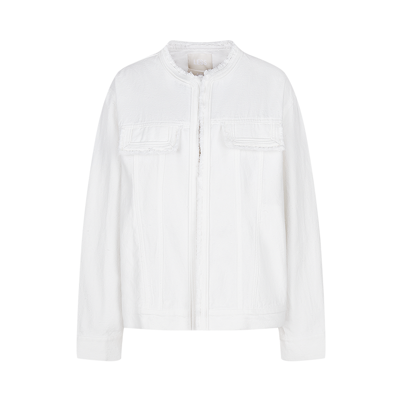 LESS 江南布衣女装丨冬款小香风牛仔夹克女