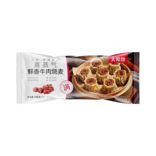 大希地 99元任选6件 牛肉烧麦  醇香烤肠黑椒味508g（≥85%肉含量）