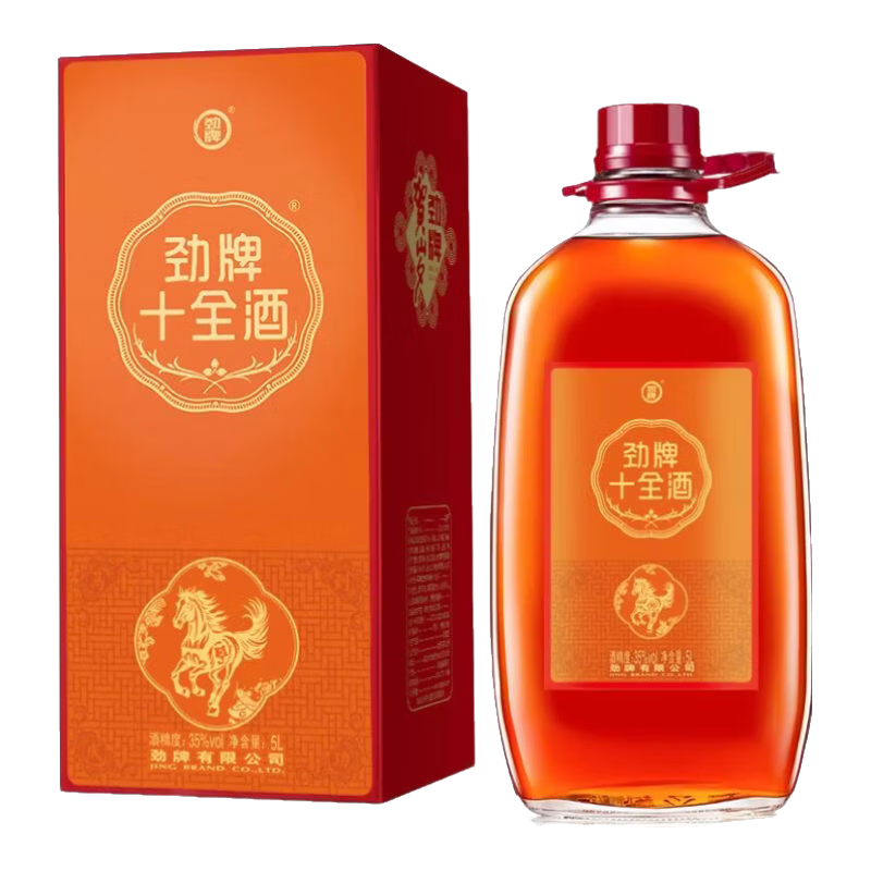 劲牌劲酒 马年贺岁版中国劲酒/毛铺荞酒/十全酒5L 贺新春佳节自饮 35度 5L 1桶 劲牌十全酒