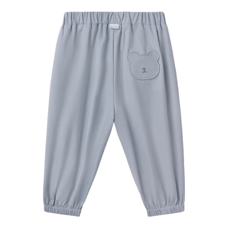尼多熊【抗菌防晒】春季宝宝裤子男女宽松束脚长裤婴儿休闲裤 浅灰蓝 73cm