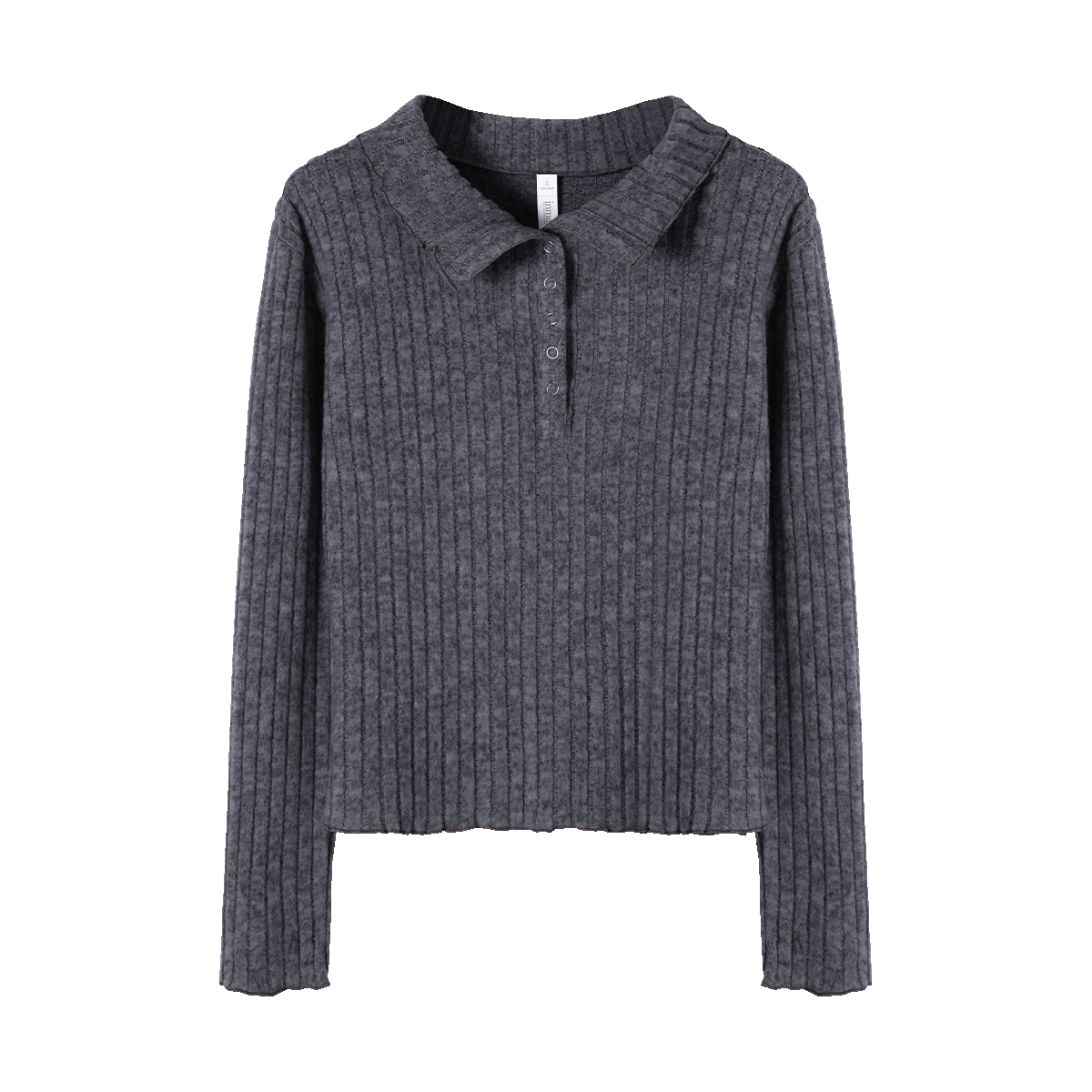 茵曼 26年春季纯色简约百搭休闲翻领长袖女时尚宽松显瘦落肩袖上衣女