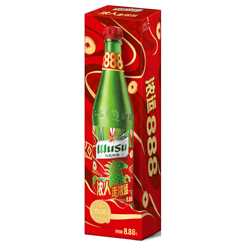  WUSU/乌苏啤酒  超“大”乌苏 8.88L 1瓶 瓶装