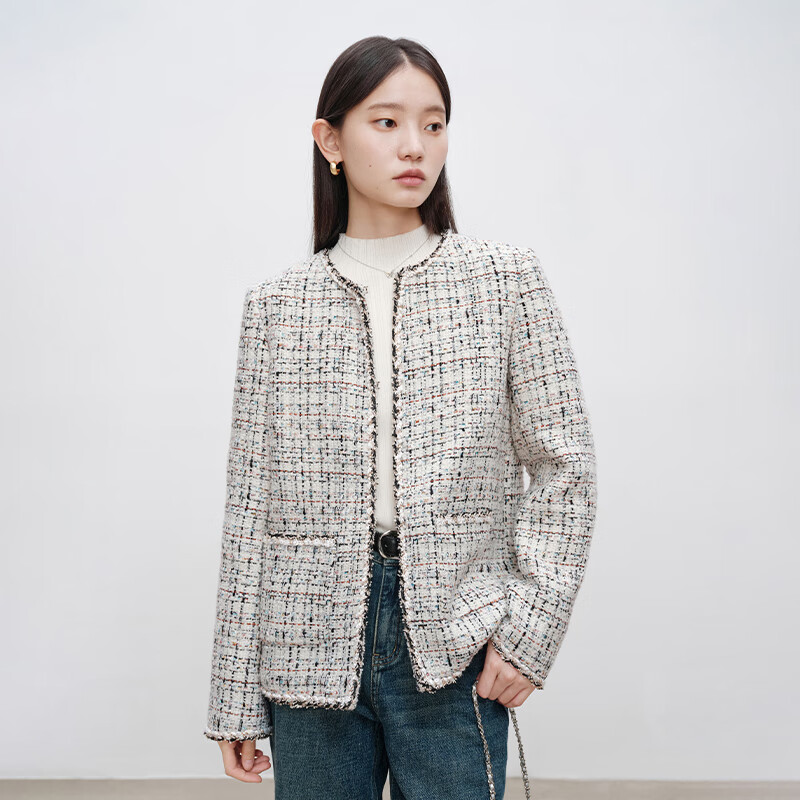  ZIQIAO/自巧 金丝杂花 女士外套  XXS (1码)