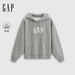 Gap 女装 logo贴布绣抓绒连帽卫衣 四色可选