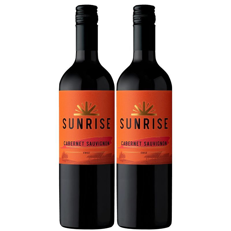 干露旭日赤霞珠干红葡萄酒智利红酒750ml双支装