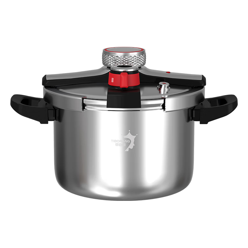 帝伯朗星驰高压锅家用燃气电磁炉通用防爆压力锅8L大容量压力煲 银色 24cm 8L