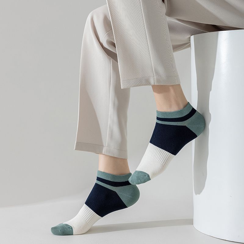 男士袜子短款纯棉男短袜夏季薄款透气吸汗防臭低筒男士潮休闲运动