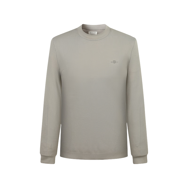 GANT/甘特25年秋冬男圆领针织衫高弹针织内搭百搭亲肤毛衫 248-驼色 L