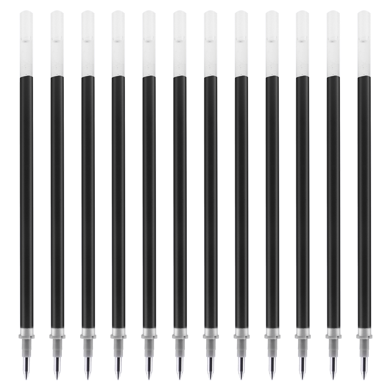 宝克（BAOKE）笔芯 中性笔芯 商务办公签字笔替芯 写字水笔芯 学习办公用品 文具 顺滑通用 20支 黑色0.5 PS106E 笔芯