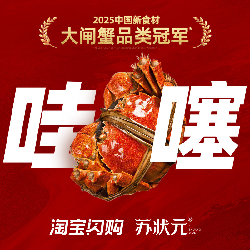 苏状元大闸蟹鲜活螃蟹全母蟹大闸蟹礼盒毛蟹活螃蟹店