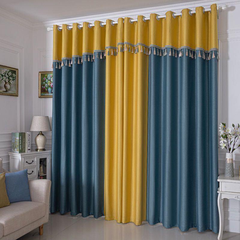 百思寒窗帘遮光卧室客厅隔音隔热防晒成品窗帘拼接窗帘窗帘