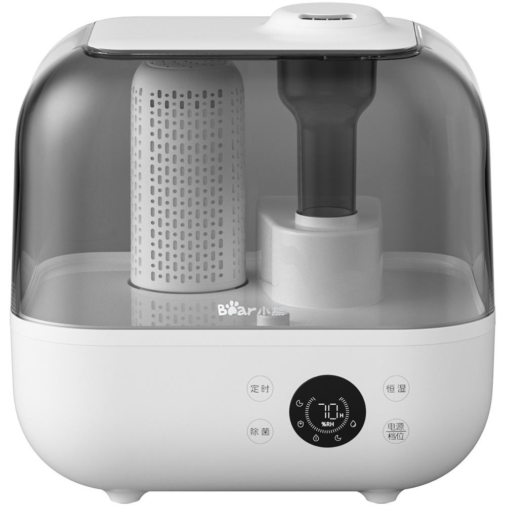 小熊 加湿器家用轻音卧室母婴可用净化空气智能大喷雾加湿机5L