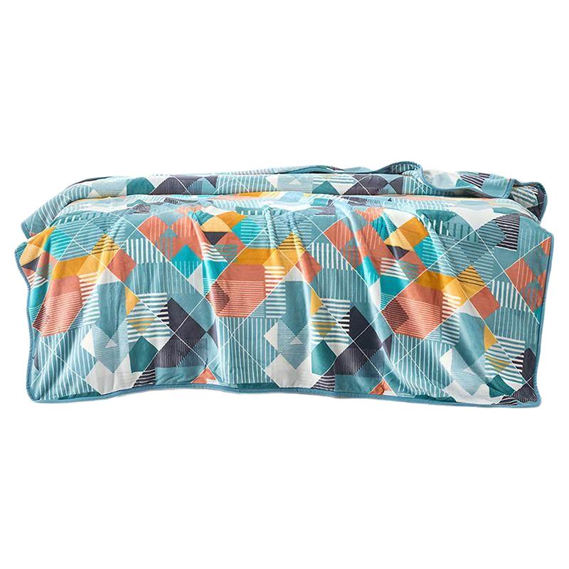 FUANNA 富安娜 毛毯冬季加厚毯子盖毯床单法兰绒毯办公室午睡加绒舒柔绒毯