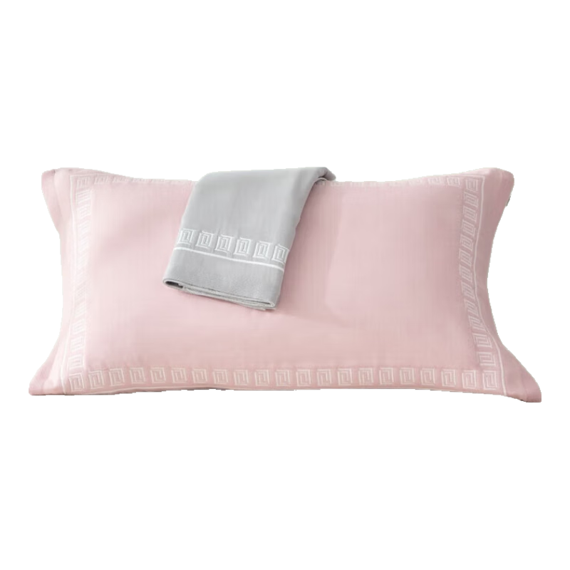  罗莱生活 LUOLAI 家纺 全棉枕巾抗菌防螨单人纯棉枕头巾 粉色 50*80cm