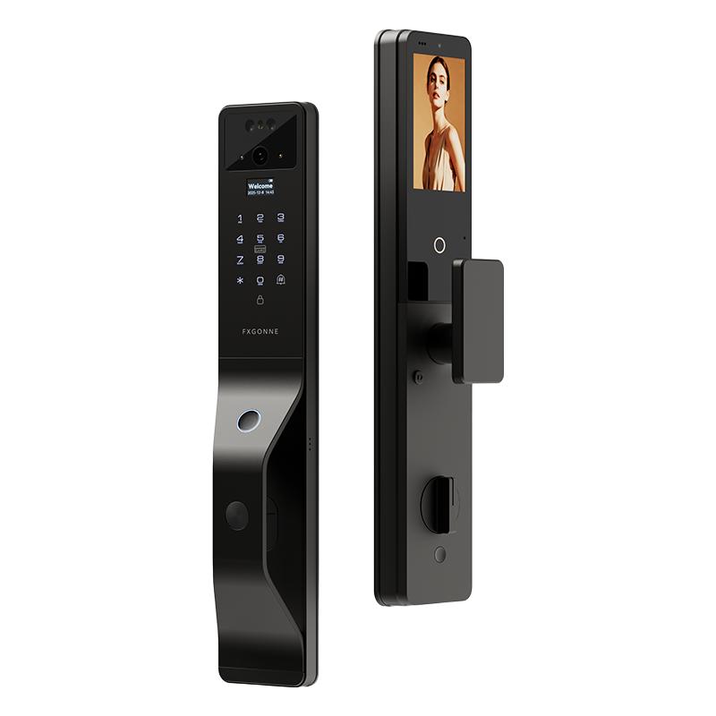 宫菱全自动指纹锁家用人脸面部识别电子密码锁智能锁入户防盗木门