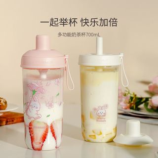 乐扣乐扣奶茶杯多功能冷饮杯Tritan吸管杯子塑料便携水杯ins风