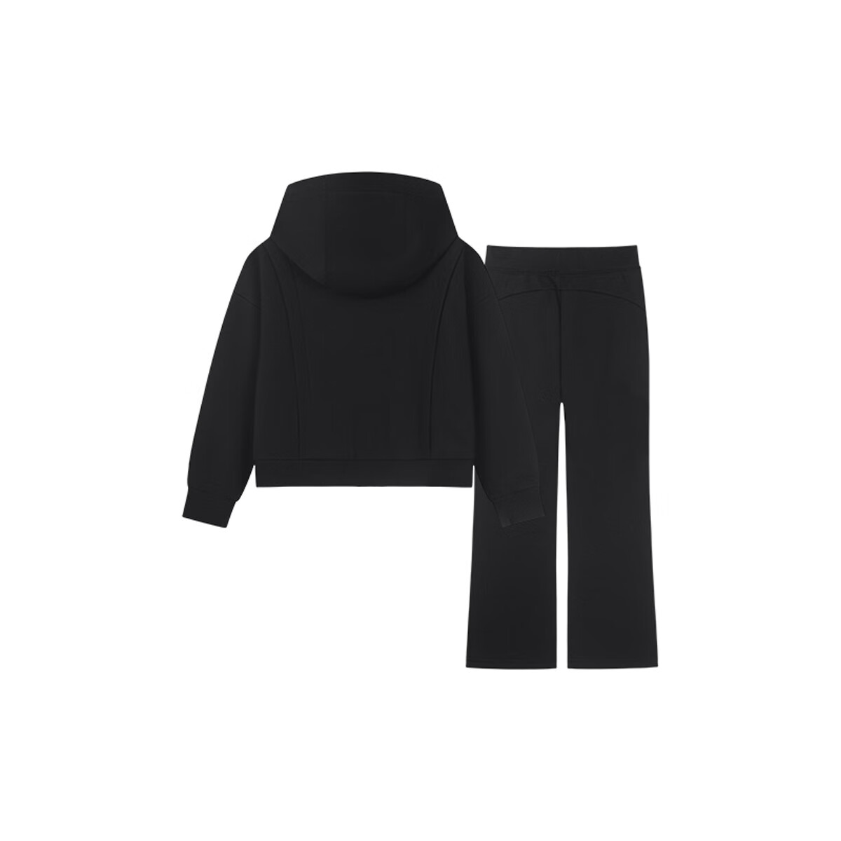 暇步士（Hush Puppies）童装儿童女大童秋季简约舒适户外休闲风套装 钻石黑 120 cm