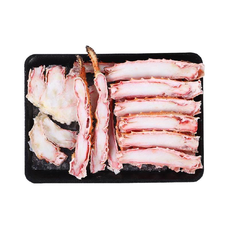 帝王蟹腿鲜活熟冻海鲜俄罗斯蟹腿肉特大熟冻年货礼盒800g/盒