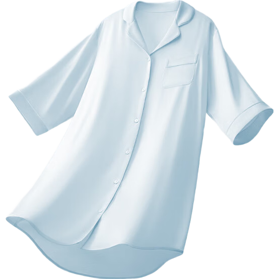 幸棉【特惠】睡衣女款缎面小翻领家居服丝滑居家女士衬衫睡裙薄 淡粉色 S （80-110斤）