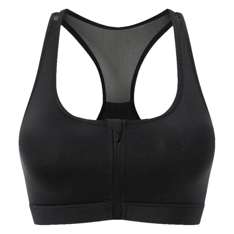 暴走的萝莉 运动内衣女防震背心文胸跑步瑜伽服前拉链高强度健身服