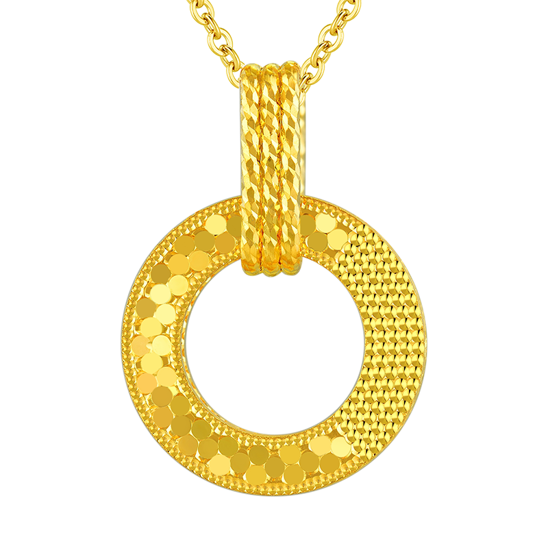 金至尊黄金吊坠圆环999足金挂坠送女友送妈妈生日礼物计价 3.01克