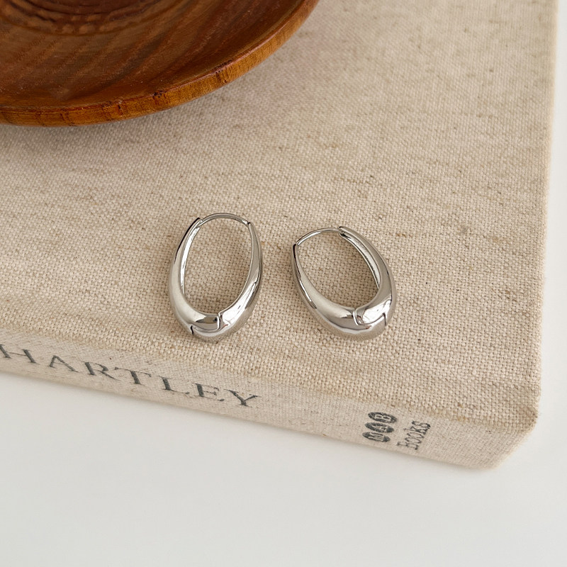 气质不规则圆圈耳环女士简约日常精致时尚耳钉小众设计感耳坠耳饰