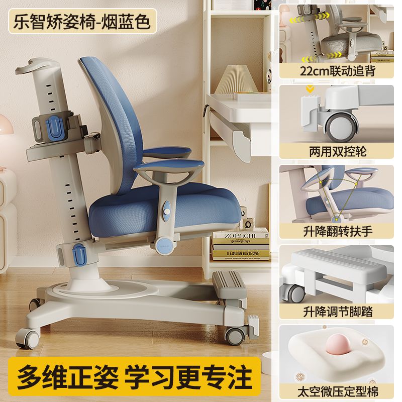 人体工学椅家用儿童学习椅写字椅小可升降矫正坐姿椅