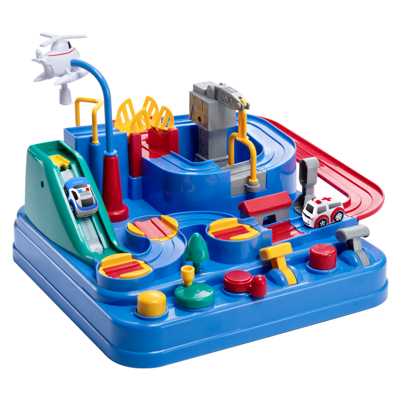 SNAEN 斯纳恩 儿童玩具小汽车大冒险轨道车停车场套装
