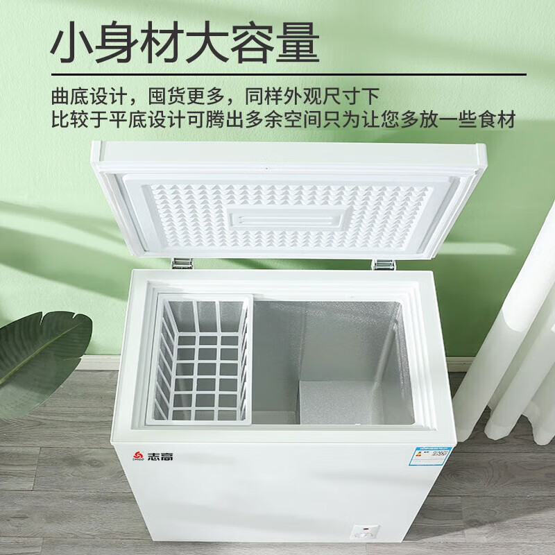 志高（CHIGO）小冰柜家用冷冻小型一级节能省电迷你卧式冷藏保鲜储母乳冷柜 【一级能效 】 106L 单温单门