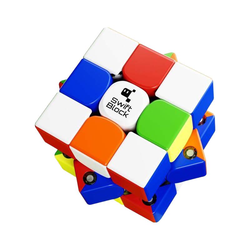 GAN356AIR三阶魔方（黑色普亮贴纸版）专业速拧竞技比赛专用顺滑儿童益智玩具儿童节礼物初学版玩具套装