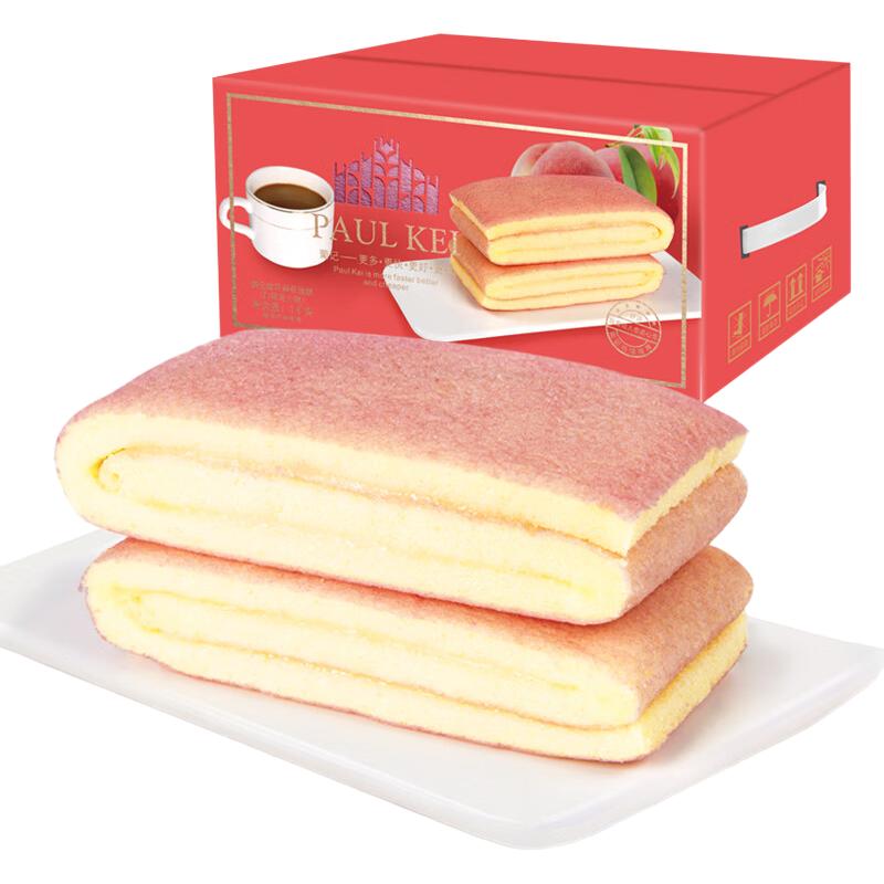 葡记 旋风卷蒸蛋糕 白桃芝士味 1000g