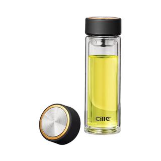Cille/希乐 DS-1001 420ml 多彩高硼硅双层玻璃杯 商务系列 隔热茶水分离