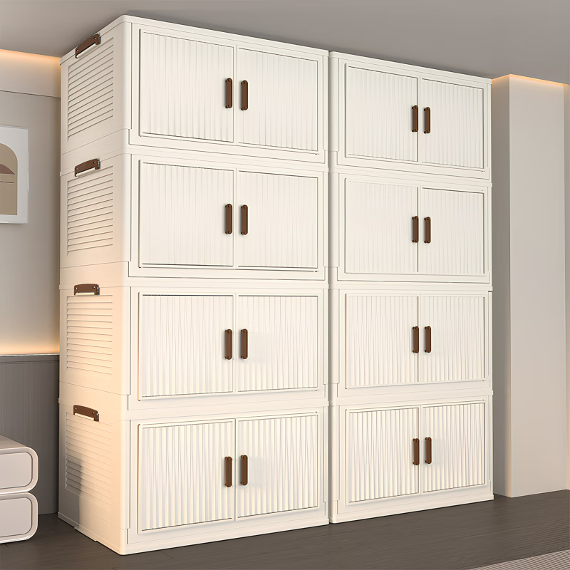 明智一凡收纳柜可折叠家用衣物收纳箱免安装可移动置物柜卧室多功能储物柜