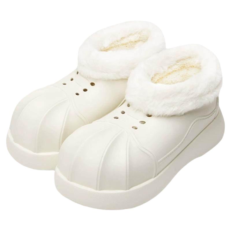 稻草人雪地靴女款2026冬季棉拖鞋加绒保暖厚底防滑棉鞋可外穿