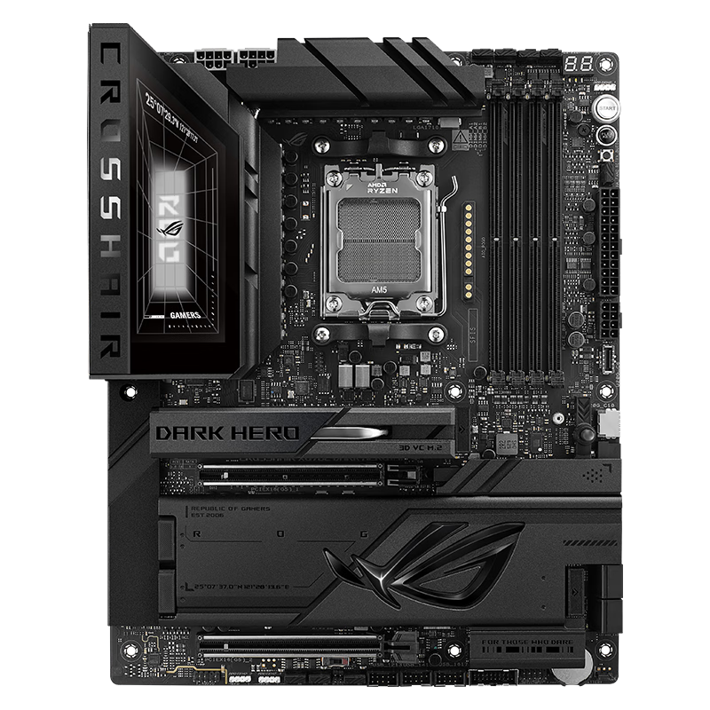 ROG CROSSHAIR X870E DARK HERO主板 支持 CPU 9900X3D/9950X3D/9850X3D (AMD X870E/socket AM5)