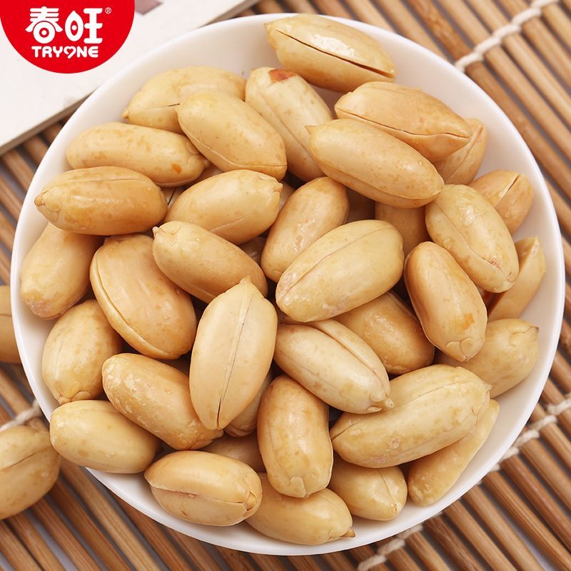 春旺山东大花生1000g咸味盐焗花生米烧烤下酒菜佐料2斤熟食零食