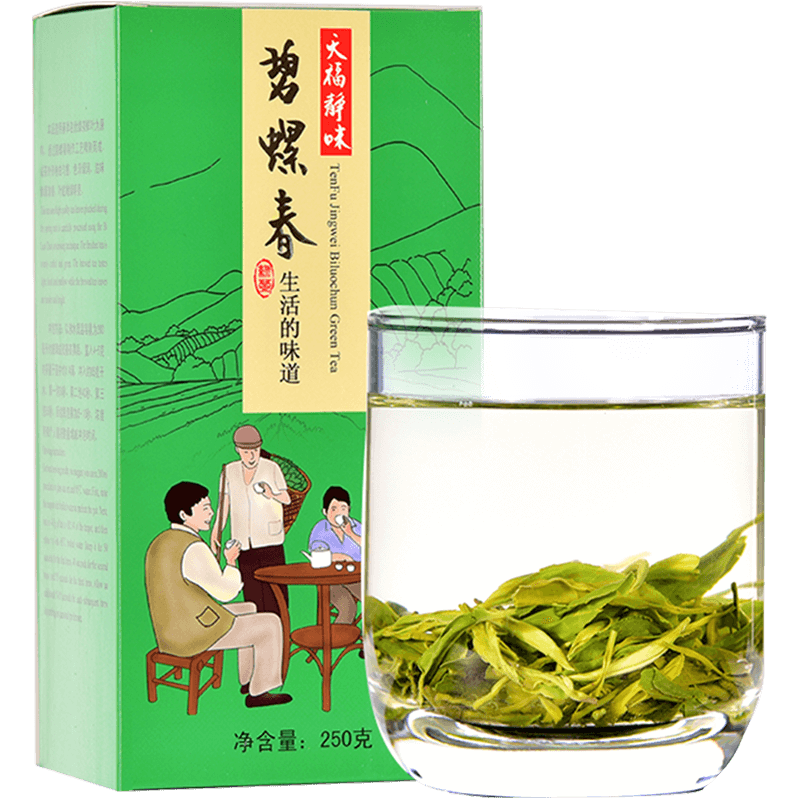 天福茗茶 碧螺春绿茶鲜叶春茶新茶 四川高山碧螺春茶250g