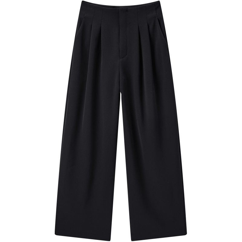 【垂感阔腿长裤】春秋长裤无弹宽松高腰休闲裤女