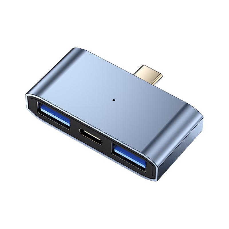 UNNLINK Type-C扩展坞USB-C直插式拓展坞USB3.0分线器5Gbps传输 适用手机平板笔记本电脑外接鼠键U盘硬盘 三合一【USB3.0+USB2.0+供电】直插款
