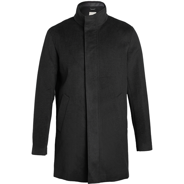 男士大衣时尚立领商务通勤百搭中长款呢子大衣