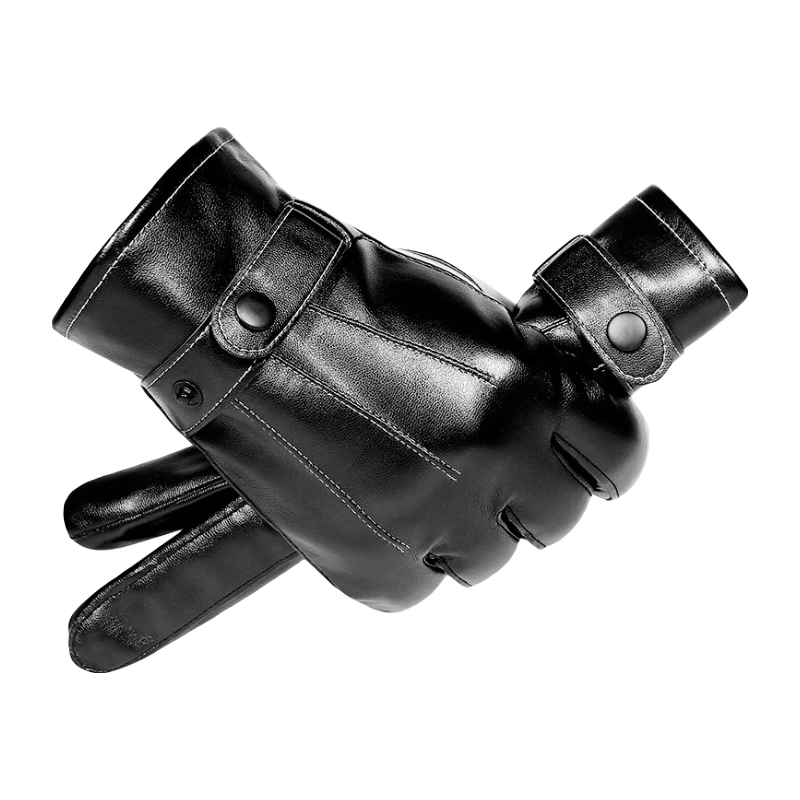 北极绒手套男冬季骑行保暖防寒触屏开车骑车外卖摩托车防风冬天滑雪女棉 双层加绒 骑行特厚款 黑色