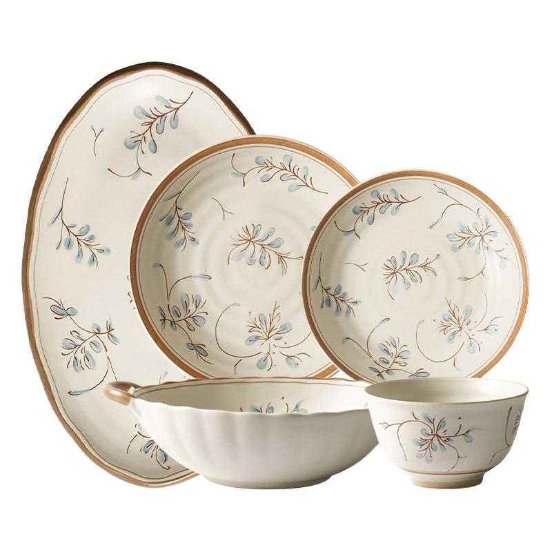  WUXIN 釉下彩 陶瓷碗盘套装